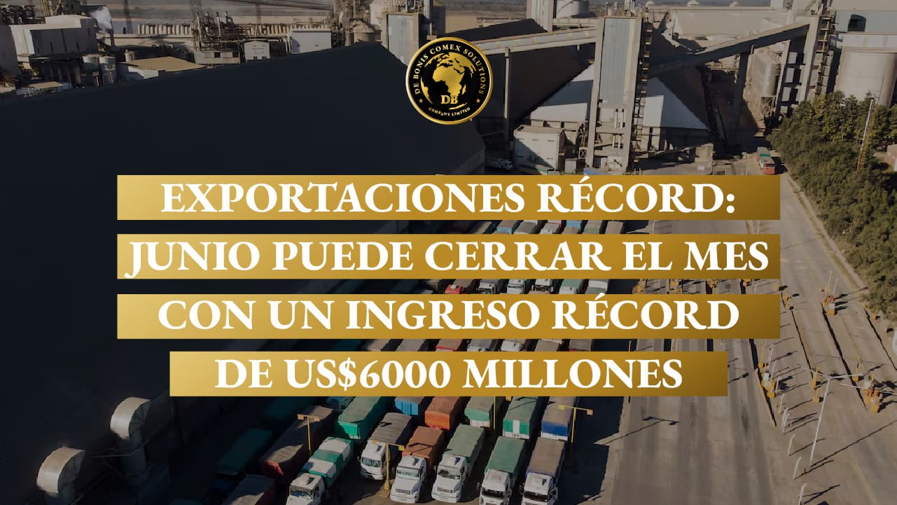 Exportaciones récord: junio puede cerrar el mes con un ingreso récord de US$ 6000 millones